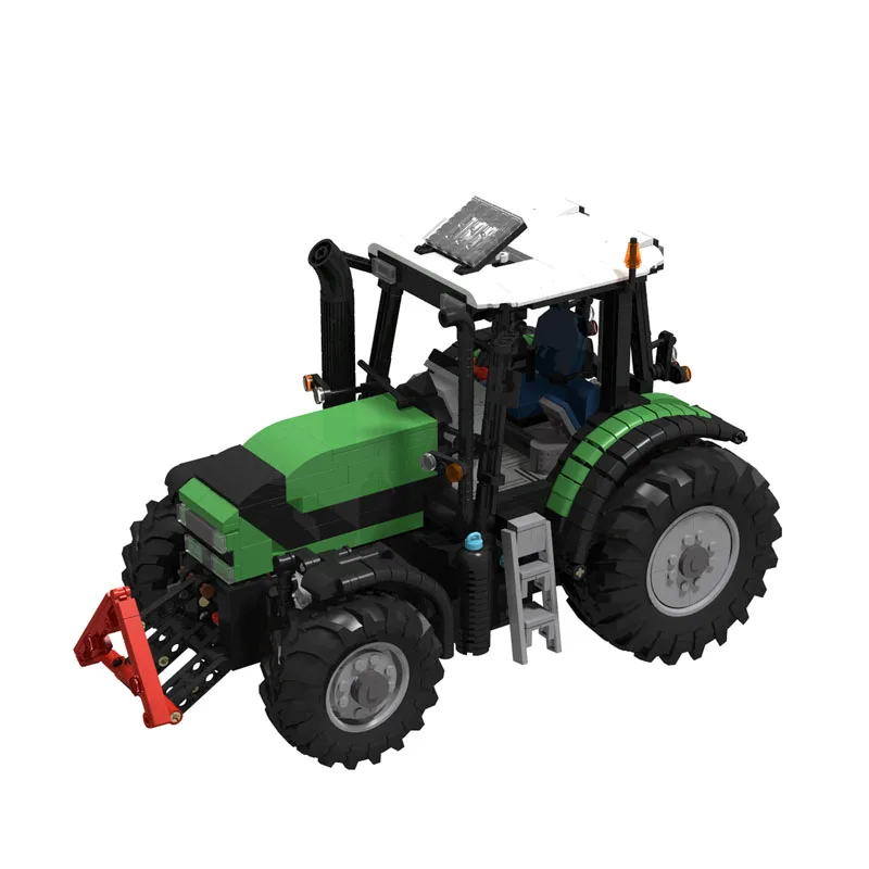 MOC-191894Green New Model Agricultural Tractor 1:17 Building Block Model1663 Parts MOC Creative Kids Birthday Building Block Toy