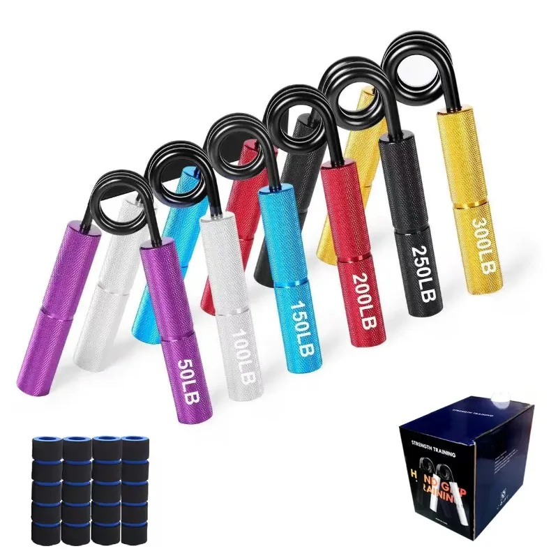 50LB-300LB Strengthener Finger Exerciser Grip Strength Muscle Arms Trainer Recovery Wrist Gym Equipment Metal Hand Gripper