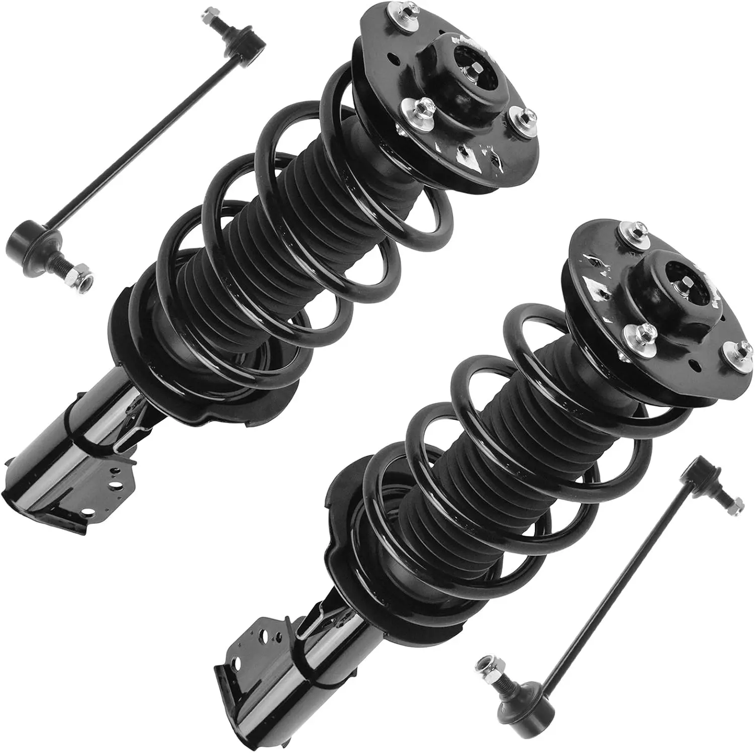 

Front Suspension Kit Complete Strut & Coil Spring Assembly Sway Bar Stabilizer Link Compatible with 2010-2017 Chevrolet Equinox