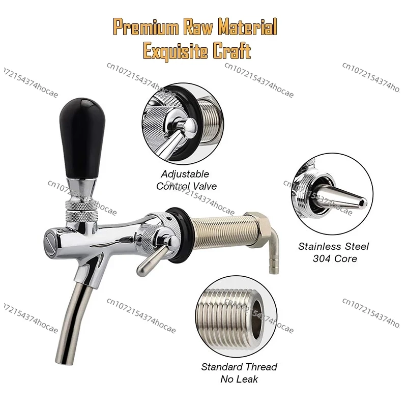 Mini Keg Dispenser GrowlerTap Spear Stainless Steel Beer Spear For 2L/3.6L/4L Mini Keg Bar Tools New Design Easy To Install