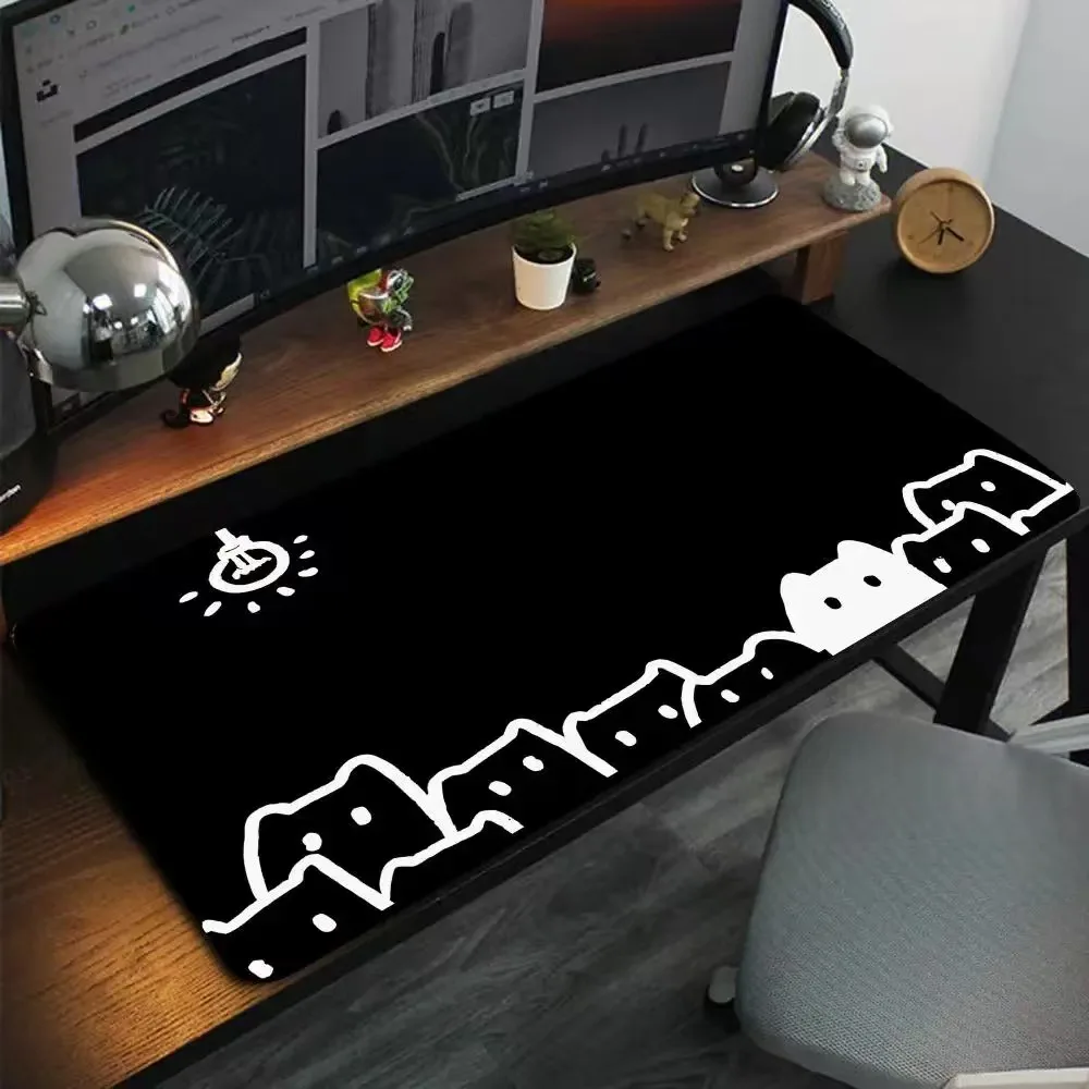 

Large Desk Pad Cat Mouse Pads for Games Office Accessories Rubber Mat Anime Computer Mat Table Mat Black Clover Mousepad Decor