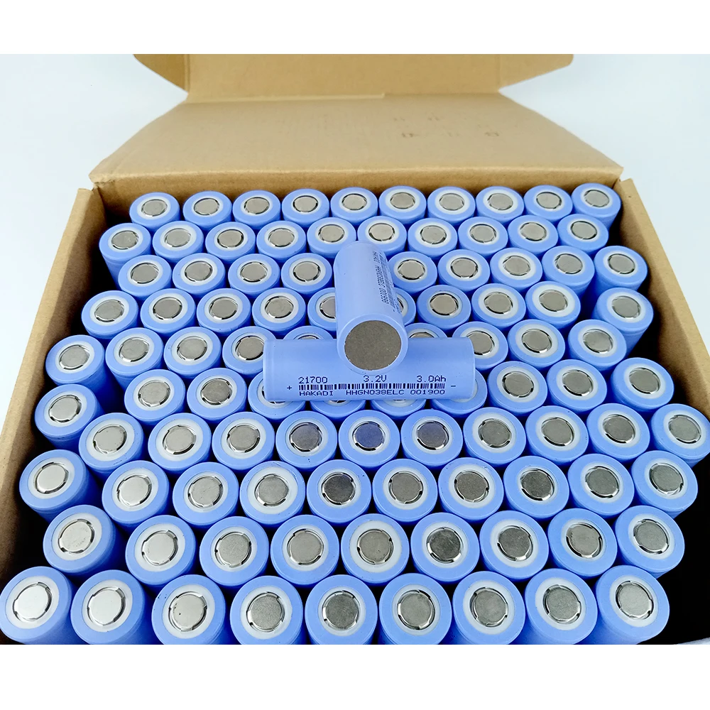 HAKADI Lifepo4 بطاريات قابلة للشحن 3.2 فولت 1500 مللي أمبير 1800 مللي أمبير 2000 مللي أمبير 3000 مللي أمبير 4000 مللي أمبير 6000 مللي أمبير 100 قطعة لبنك الطاقة الشمسية ذاتية الصنع