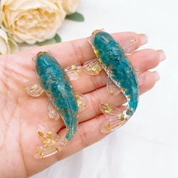 Natural Boutique Crystal Stone Gravel Lucky Koi Fish Figurine Resin Mini Quartz Fancy Carp Statue Home Decor Desk Ornament Gift