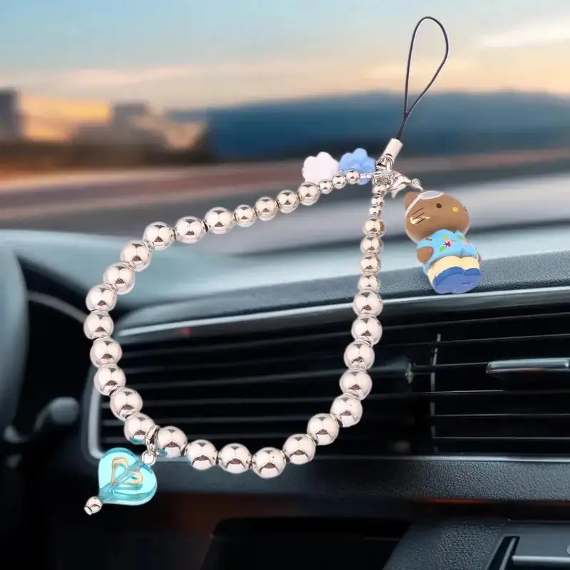 

Adorable Y2K Hellokitty Phone Lanyard with Beaded Phone Chain, Keyring, Bag Pendant; Anti-loss Wristband for Girls' Gifts.