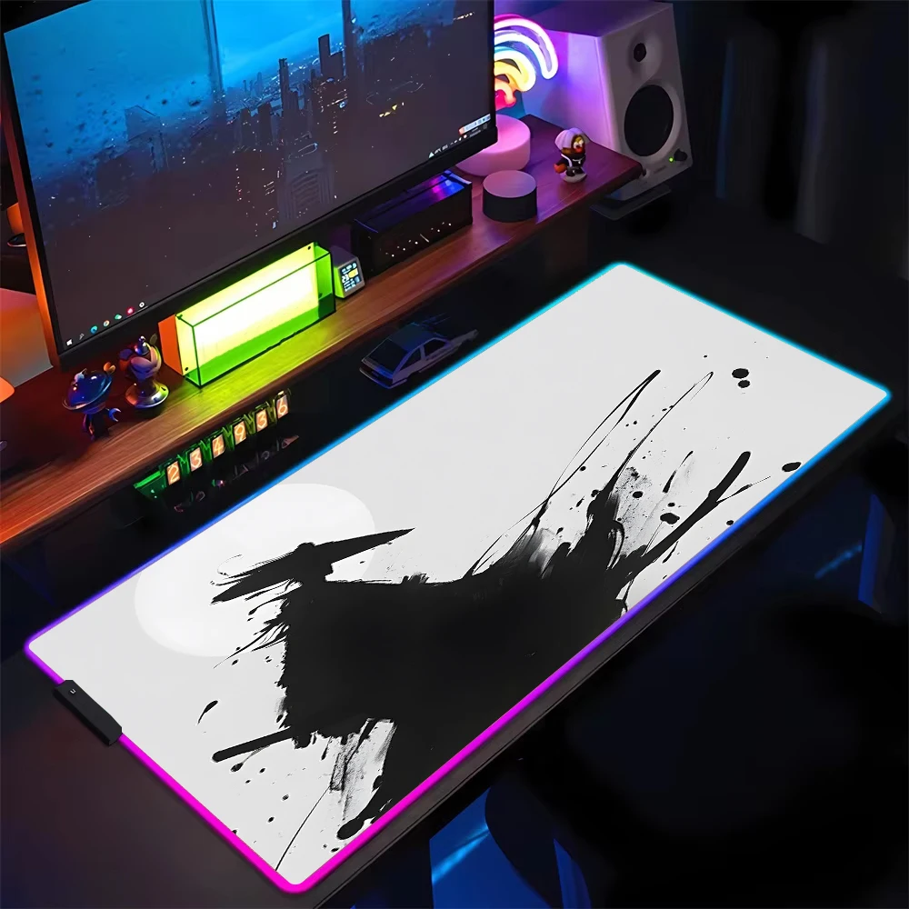 

RGB LED Glow Gaming mouse pad Super large rubber non-slip table mat advanced locking process ultra-high definition printing