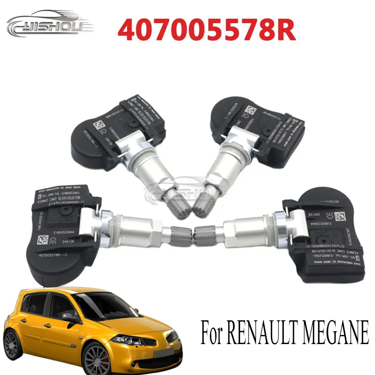 TPMS 407005578R Für RENAULT MEGANE II 02-08 SCENIC II 2003-2010 40700-5578R S120123006F 433Mhz Reifendruck Überwachung Sensor
