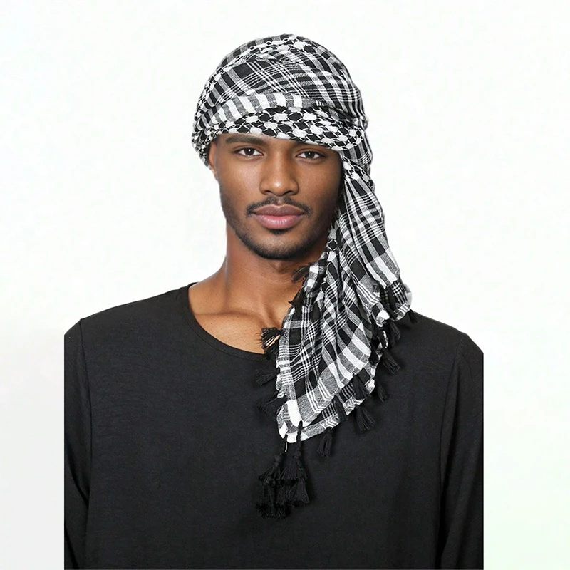 

Fashion Printed Cotton Headscarf Middle East Dubai Türkiye Headband Muslim Women Hijab Islam Scarf Female Square Turban