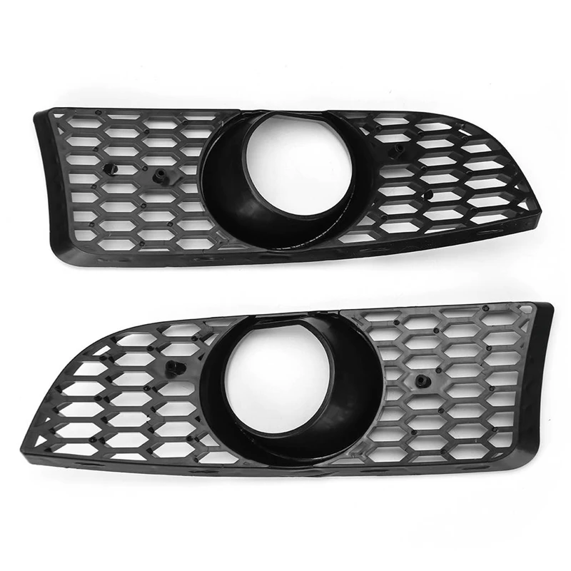 Top!-M3 Style Car Front Bumper Fog Light Grille HONEYCOMB HEX Grill Fog Lamp Cover Hoods For BMW E90 E91 E92 E93 2004-2012