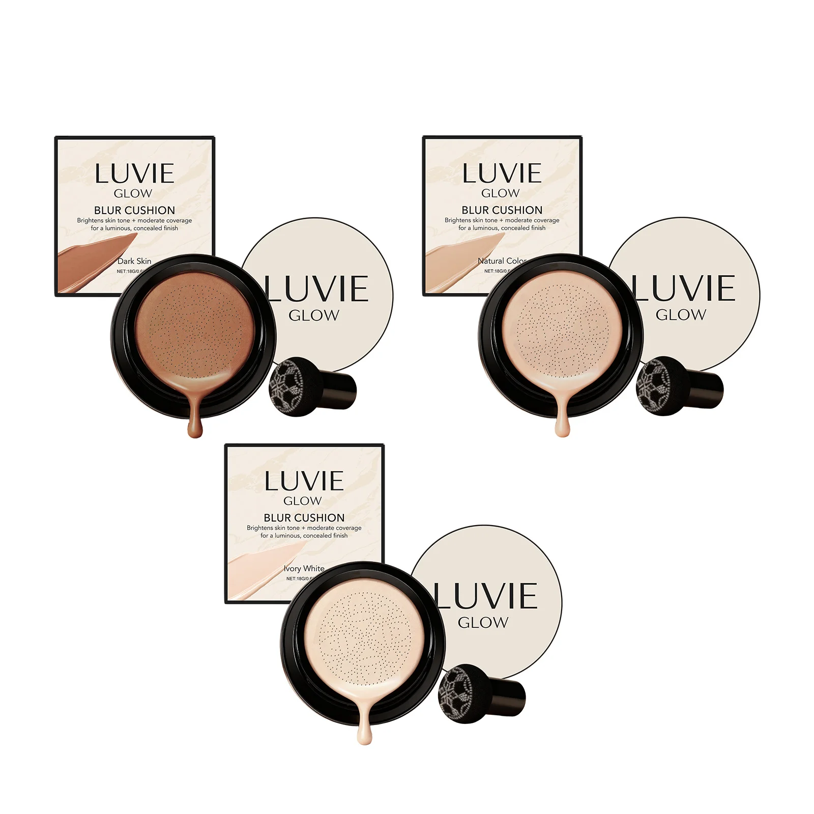 Air Cushion BB Cream Oil Control Brightening Even Skin Tone Waterproof Moisturizing Concealer Foundation Makeup Base Cosmetics