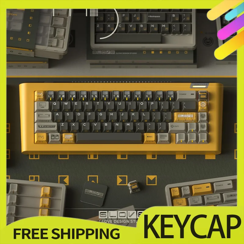 Domikey Keycaps Side Top Pbt Full Five-Sided Sublimation Original Factory Height Retro Keycaps Customize For Gamer Office Gifts