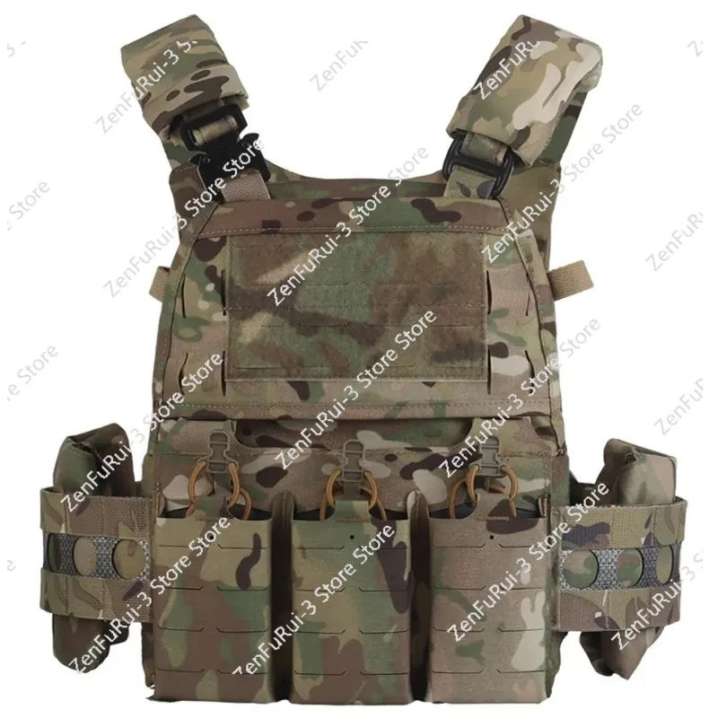 Tactical Vest V5 FCPC Militar Hunting Airsoft Vest Quick Detachable Comes with Triple Bag Built-in Splint Matt Nylon Fabric