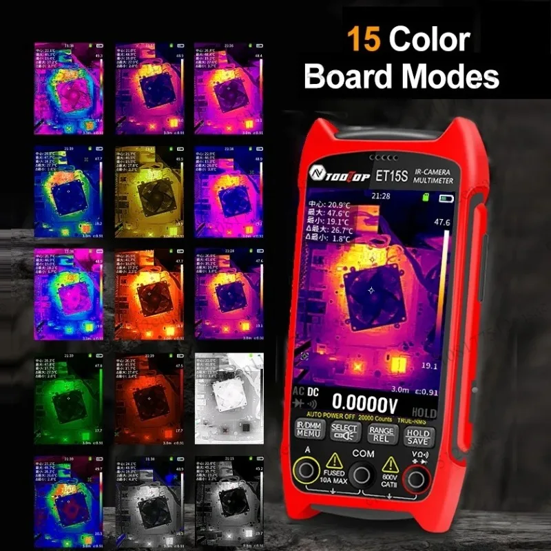 ET15S Industrial Thermal Imaging Multimeter, 256×192 Resolution For PCB Circuit Inspection