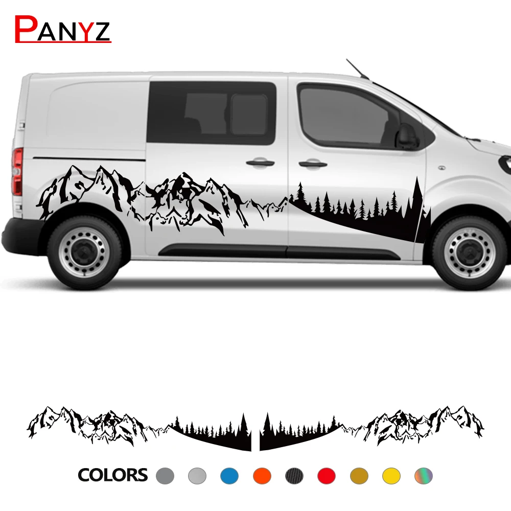 

Mountain Styling Car Stickers For Citroen Jumpy Peugeot Expert Fiat Scudo Motorhome Camper Van Decor Decals Tuning Accessories