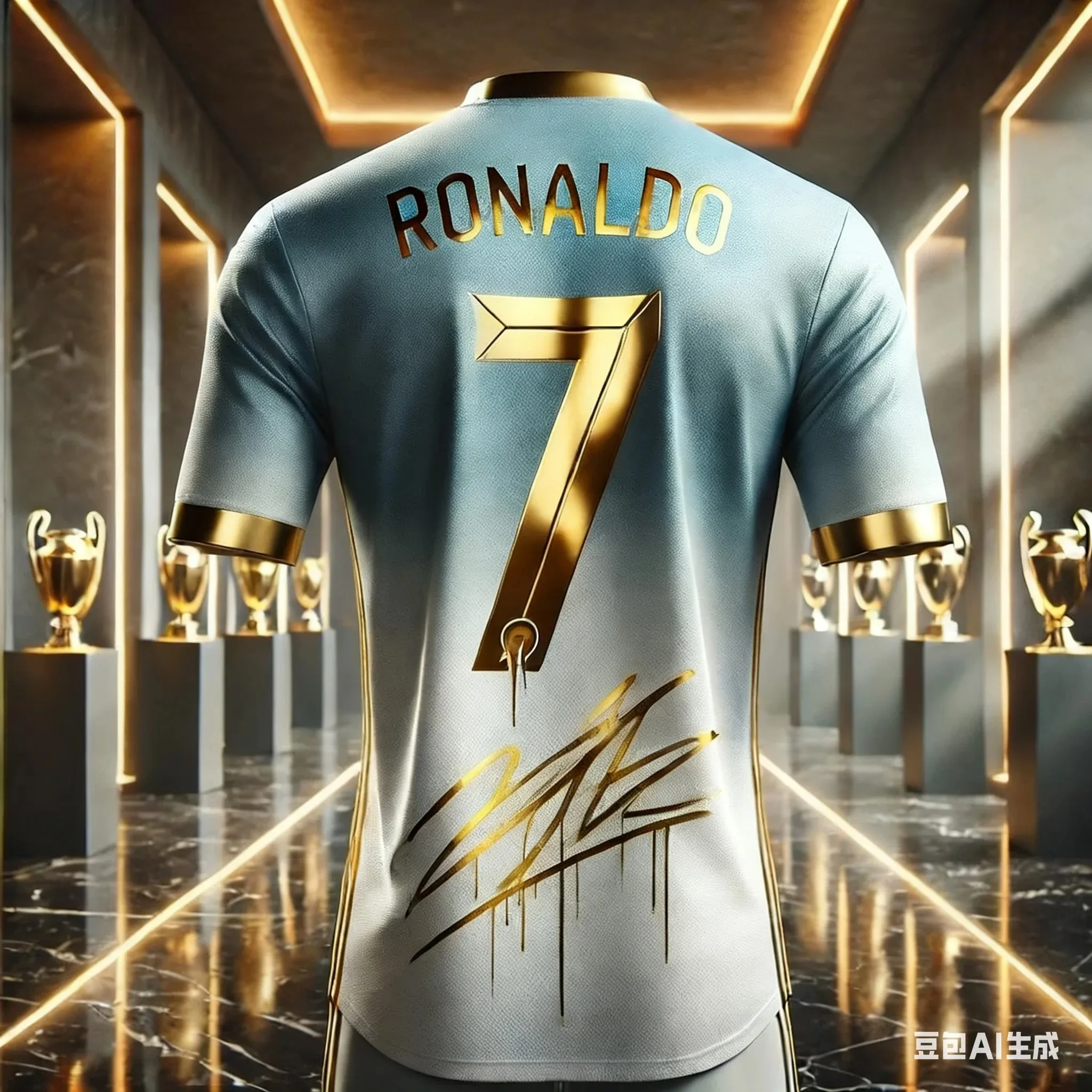 Football Star Ronaldo's Stylish Jersey Fan Gift Daily Wear Outdoor Sports Breathable Children's/Adult Short-Sleeved