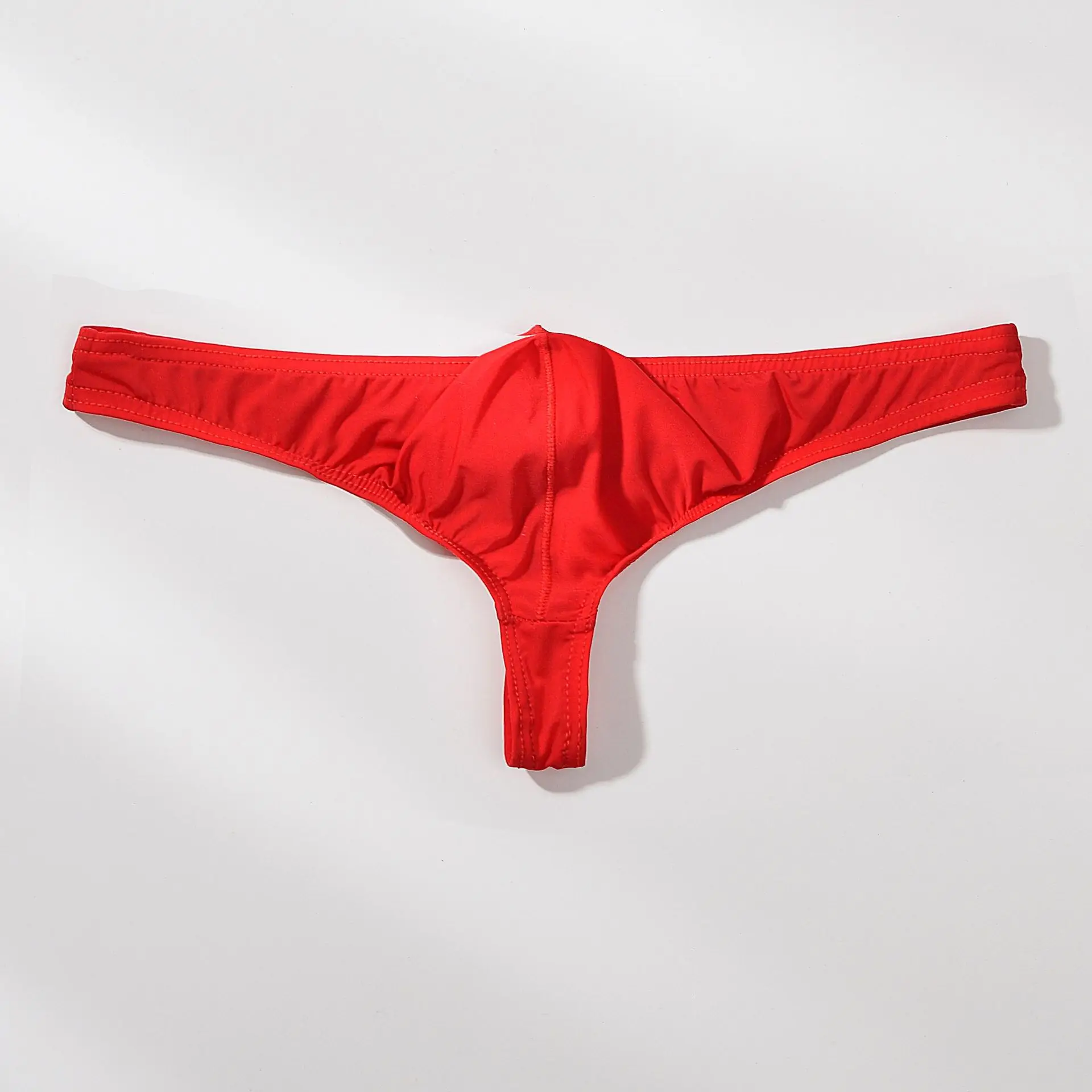 Sexy Mann Unterwäsche G-String Eis Seide dünne atmungsaktive Herren Unterhose T-Back Höschen männlich niedrige einfarbige Riemen Bikini