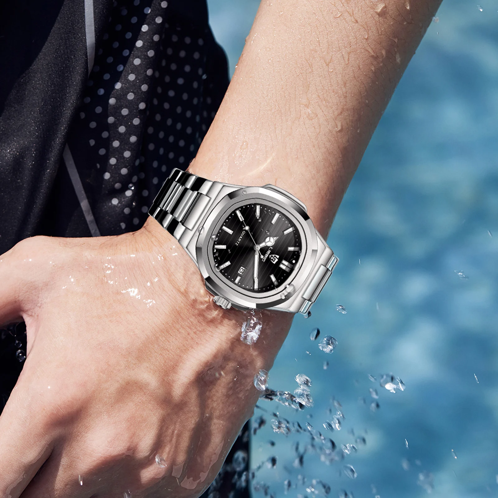 LIEBIG Business Classic Fashion Movement Quartz Watches Lady Luxury Calendar Waterproof Wristwatches For Men Women Reloj Hombre