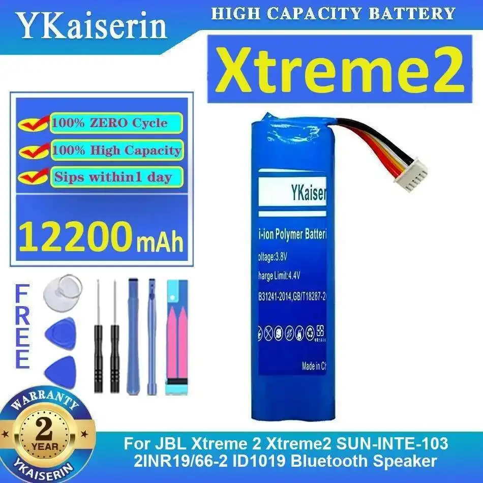 

Bluetooth Speaker Battery 12200mAh For Jbl Xtreme 2 Xtreme2 Sun-Inte-103 2INR19 66-2 ID1019 Bluetooth Speaker