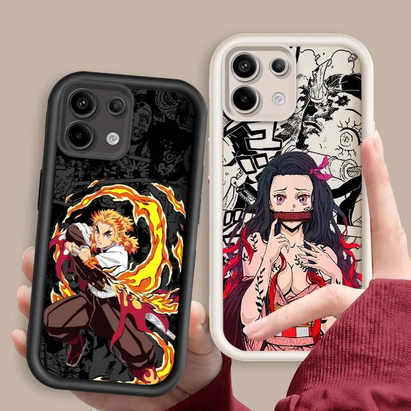 

Demon Slayer Japan Anime For Xiaomi Mi Poco X3 X4 X5 X6 M4 M5 M5s M6 F4 F5 F6 Pro GT Plus 5G Eye Ladder Cover