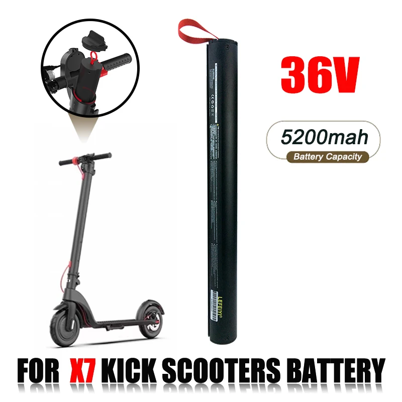 36V 5200mAH HX X7 Foldable Electric Scooter Replace Rechargeable Lithium Battery Pack 187Wh , HX Scooter Battery Accessories