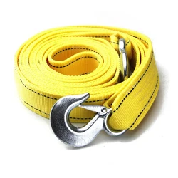 Nylon Tow Strap Metal Hook 4Meters Rope Car 5 Tons Vehicle Off Road Accessories 4x4 Rescue Sling Heavy Duty Emergency 13.1Ft