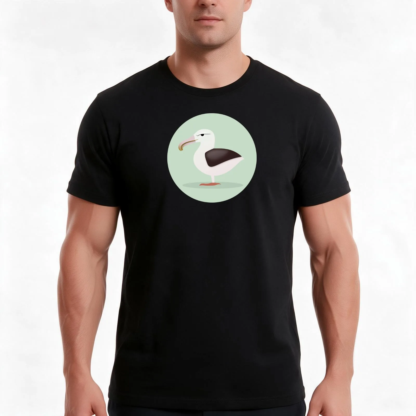 Wandering Albatross T-Shirt, Summer Casual Cotton Tee, Oversized Streetwear Tops, Vintage Graphic Print, Loose Fit Short Sleeve