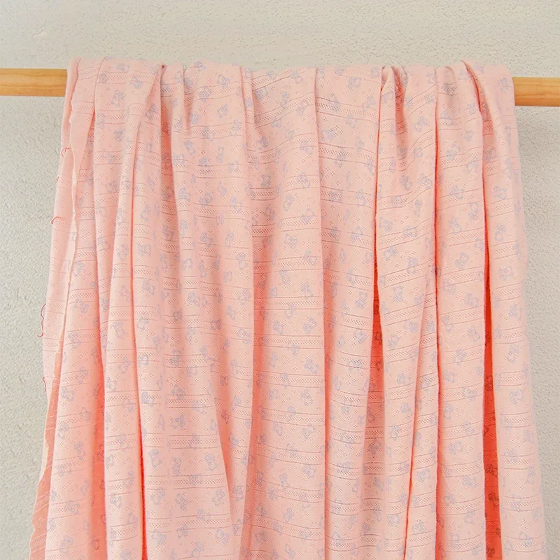 85x50cm/180x200cm Soft 100% Cotton Jacquard Fabric For Children\'s Pajamas Home Clothes T-shirts Dress Handmade DIY Fabric