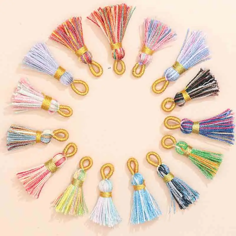 New Colorful Segmental Dyed Tassels for Jewelry Making DIY Key Chain  Earring Fringe  Mini Tassel Art Making Decor Supplies