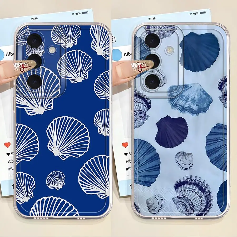 حافظة لهاتف سامسونج جالاكسي A14 A16 A13 A71 A72 A25 A34 A73 A22 A15 A12 A35 A35 غطاء شفاف #6