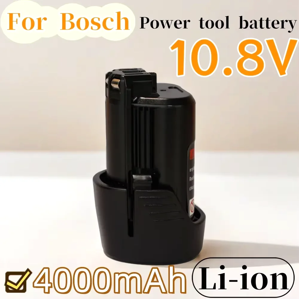 

10.8V Power Tool Battery For Bosch 4000mAh Li-ion Rechargeable Battery Replaceable Cordless Electric drill BAT411 BAT412