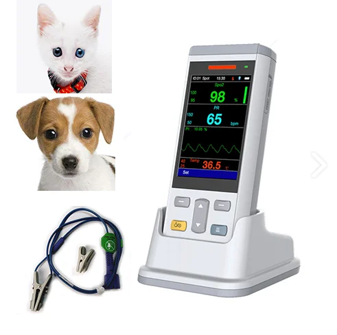 

PC100SV Animals Veterinary Pulse Oximeter With SPO2,TEMP Pet Multi Parameters Handheld