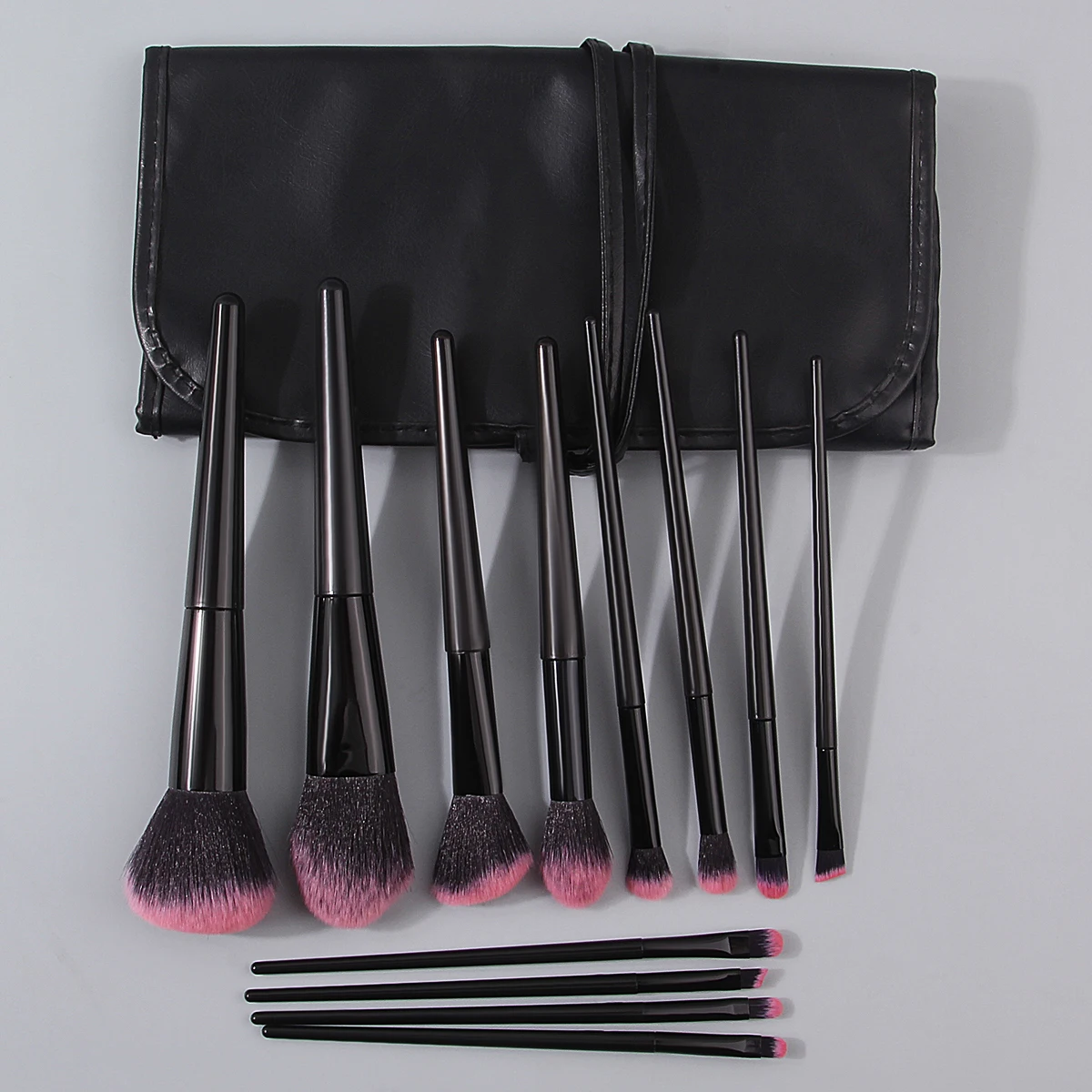 12PCS soft loose powder blush Contour Setting Concealer makeup brush set +1PCS portable makeup brush strap bag