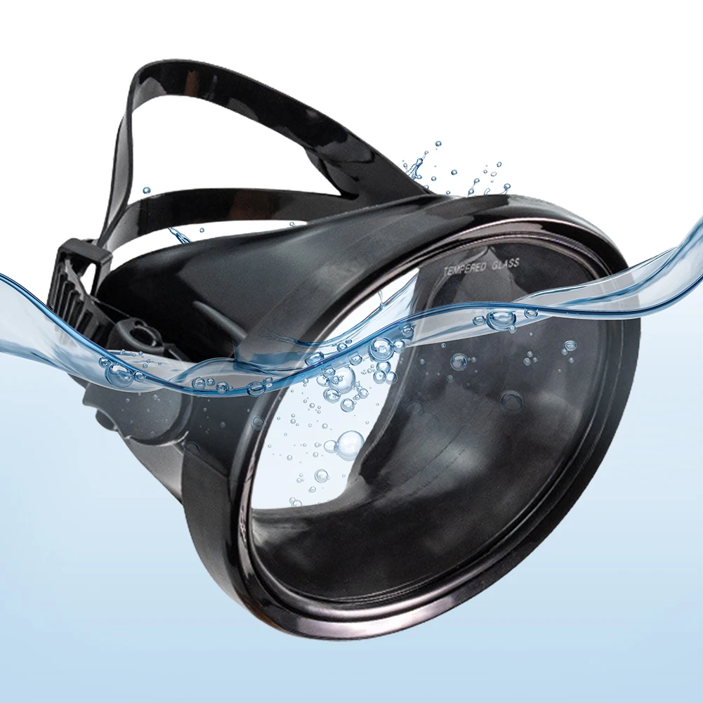 Oval Diving Mask Adjustable Anti Fog Single Lens Scuba Goggles For Scuba Diving and Snorkeling Spearfishing Diving Sports Masks