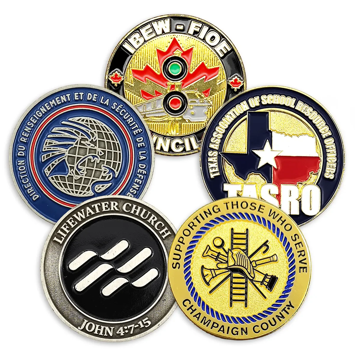 

Custom Coins Die Stamping Zinc Alloy Metal Coin Enamel 3D Double Side Challenge Coin