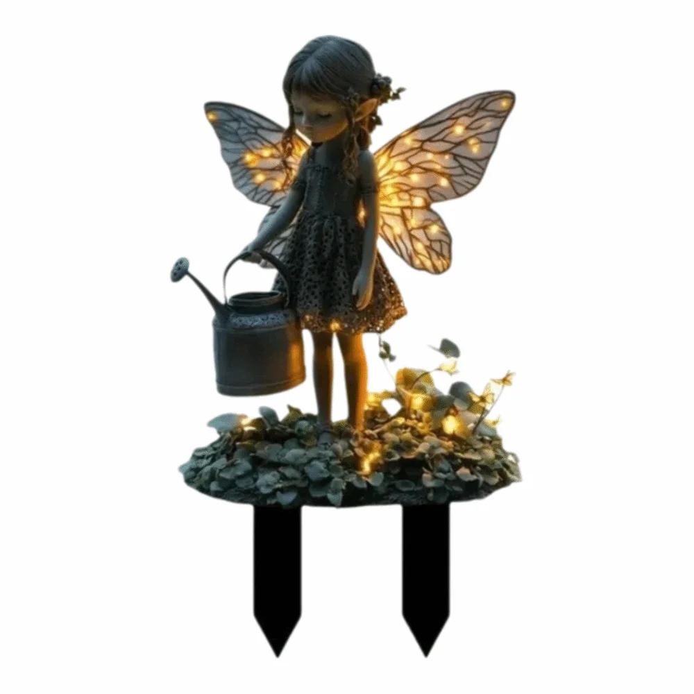 Ground Insert Garden Art Ornament 2D Flat Rabbit Elf Garden Figurine Acrylic Treehouse Acrylic Ground Insert Outdoor Decoration