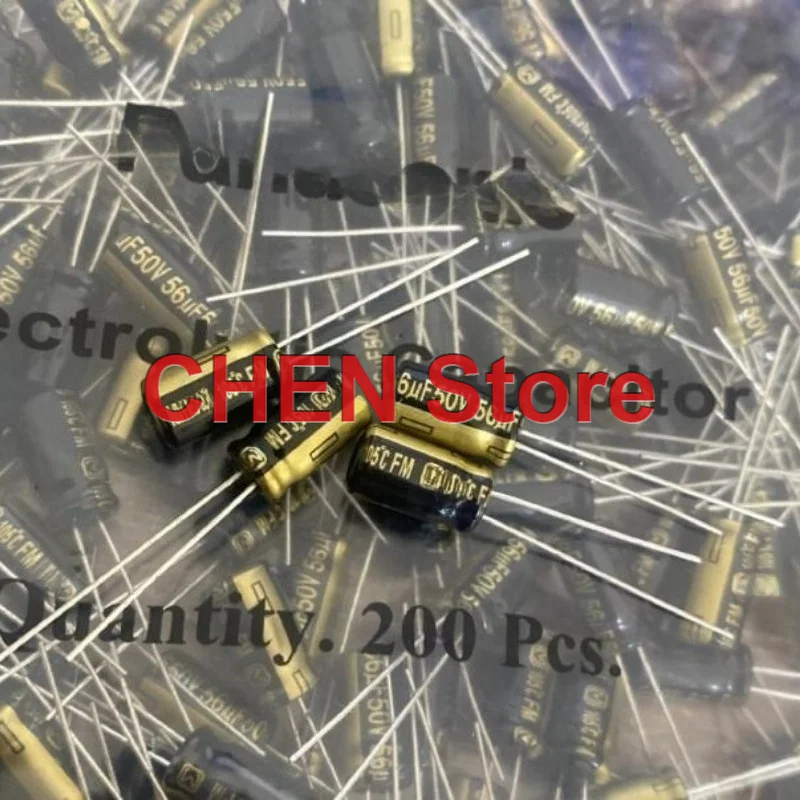 50PCS/lot matsushita FM 56UF 50V 6.3X11MM 105C 50V56UF ultra low internal resistance Electrolytic Capacitor free shipping