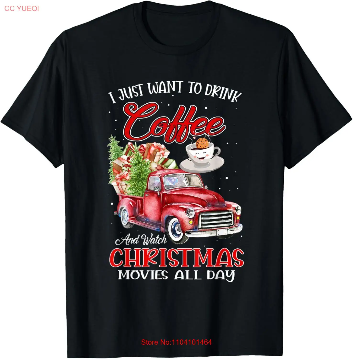 

Я просто хочу пить кофе и смотрите Рождественские фильмы Футболка с капюшоном