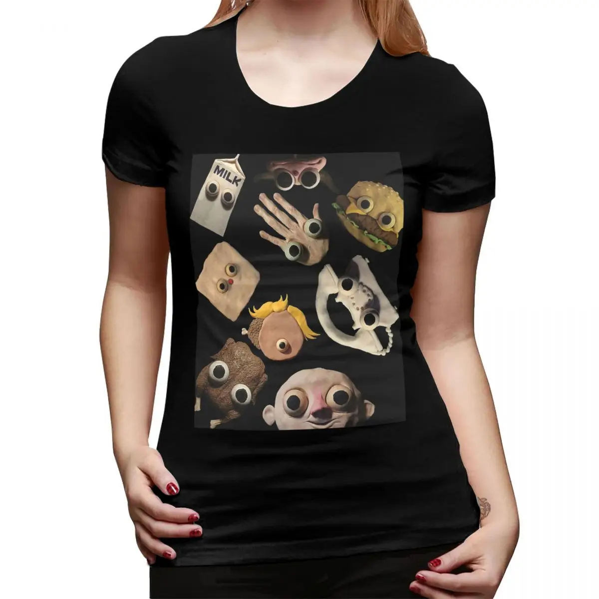 

Jack Stauber Mix T-Shirt for Women Crew Neck Streetwear T Shirts Women's Tees Short Summer Clothes Tops