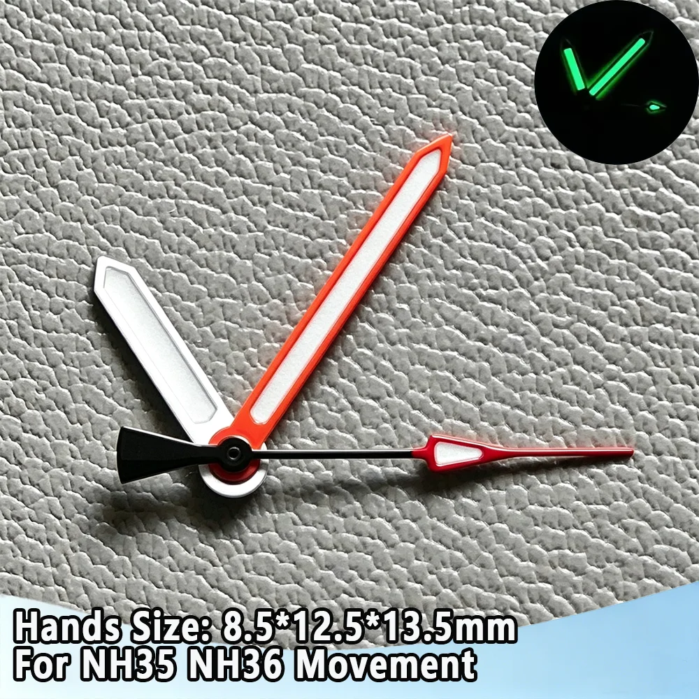 NH35 Hands Black Gold Silvery Watch Accessories Watch Pointer C3 Green Luminous Watch Hands Suitable For NH35 NH36 Movement