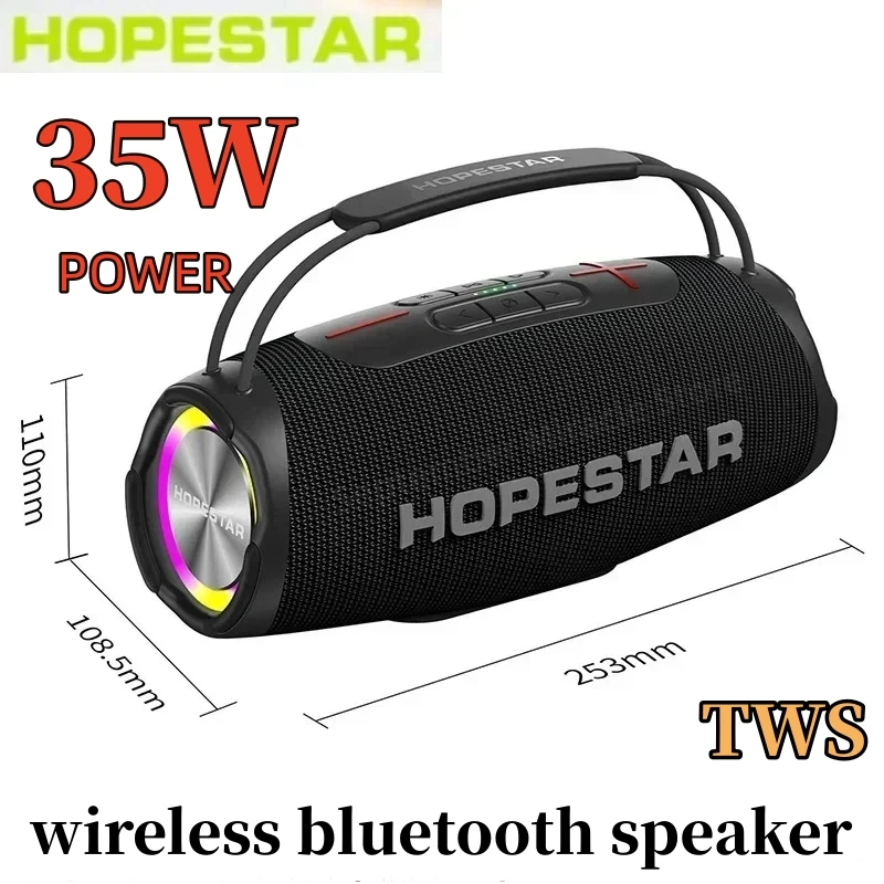 

HOPESTAR H53 35W High Power Portable Bluetooth Speaker Powerful Wireless Subwoofer TWS Bass Sound System caixa de som bluetooth