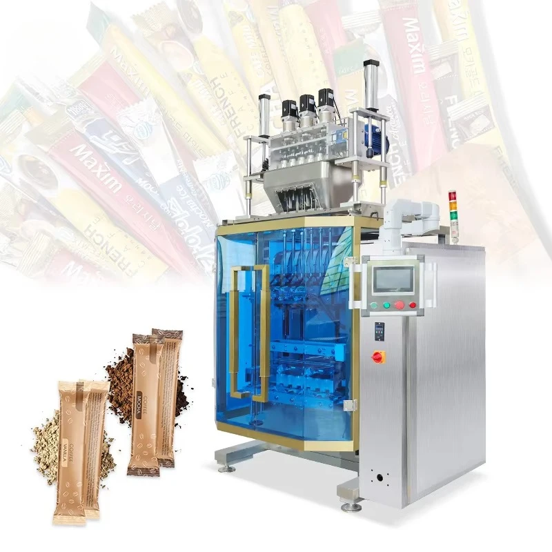 Customized Vertical Small Bag 5 Lanes Black Pepper Spice Coffee Seasoning Sugar Powder Packing Machine