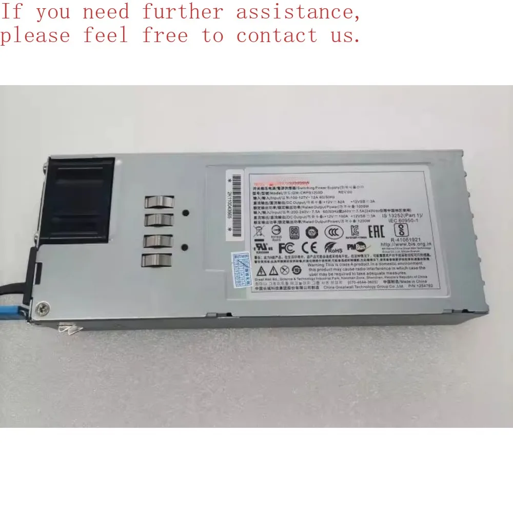 

For Great Wall GW-CRPS800B 800W GW-CRPS1200D 1200W Redundant Power Cage Module