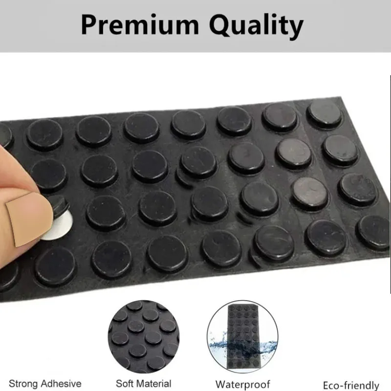 Clear/black Door Stops Self adhesive Silicone Rubber Pads Cabinet Bumpers Rubber Damper Buffer Cushion Furniture Hardware