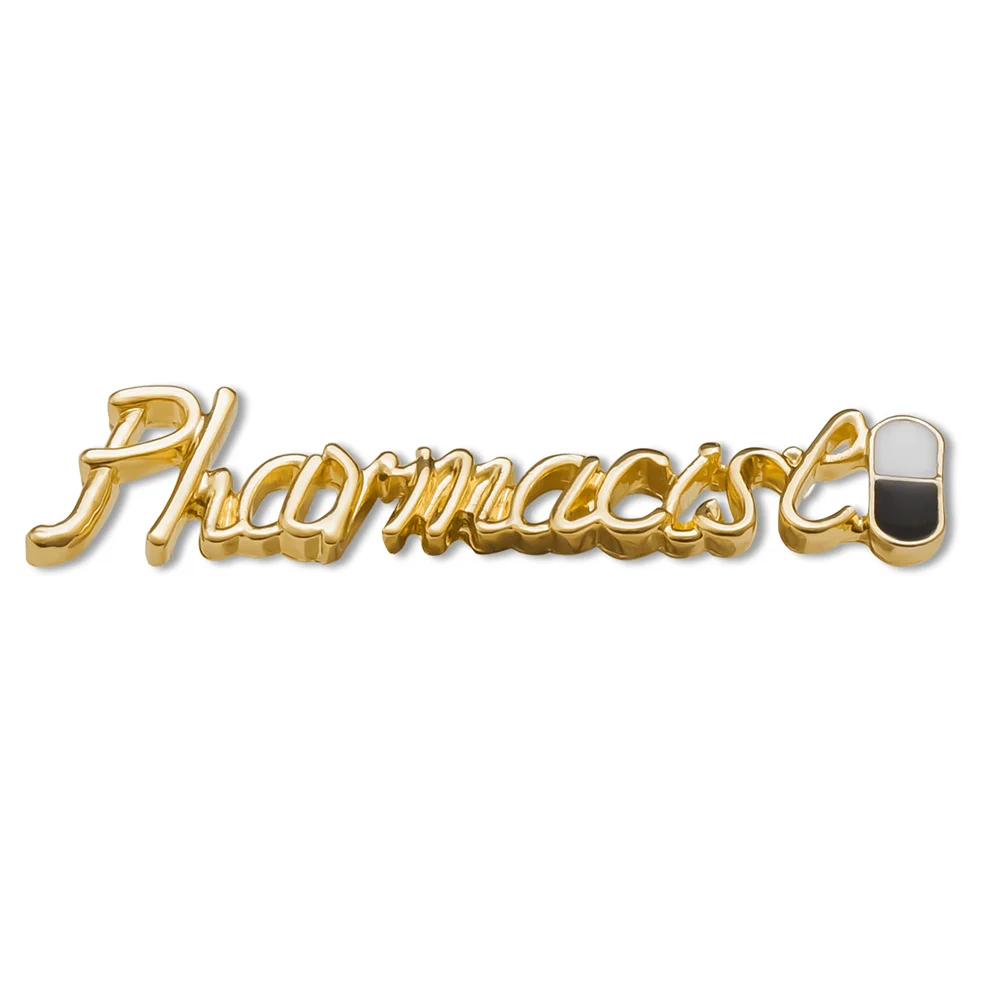 Pharmacist Metal Pin Medical Profession Simple Hat Coat Lapel Badge Jewelry for Hospital Worker Holiday Gift