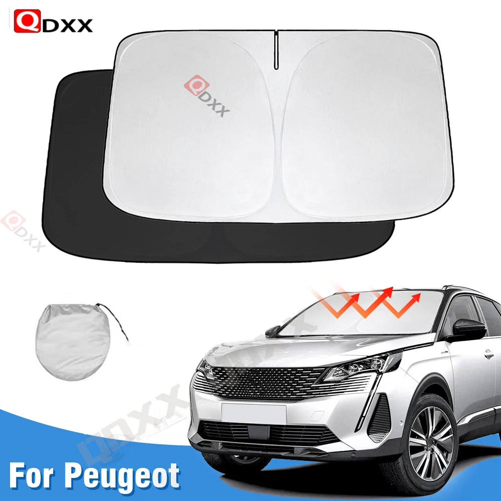 

Windshield Sun Shade For Peugeot 3008 2017-2023 Window Sunshade Sun Visor Protector Foldable Blocks UV Rays Keep Your Car Cooler