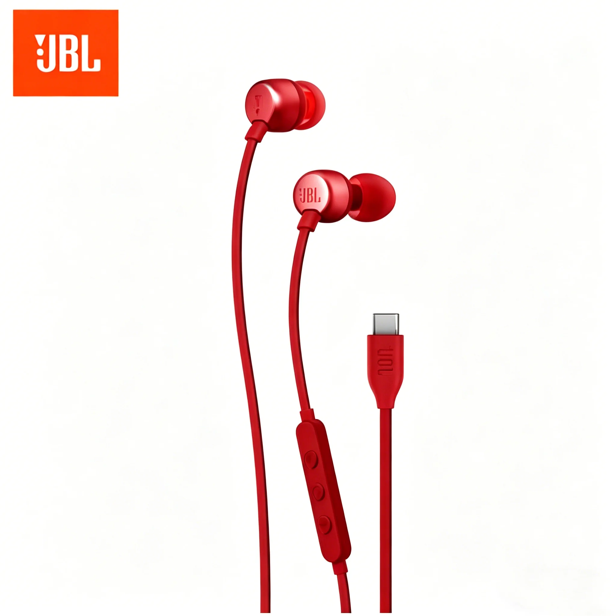 JBL TUNE 310C Authentic Authorization Wired In-ear Headphones Stereo Audio Built-in microphone Type-C Interface Silicone Ear Cap