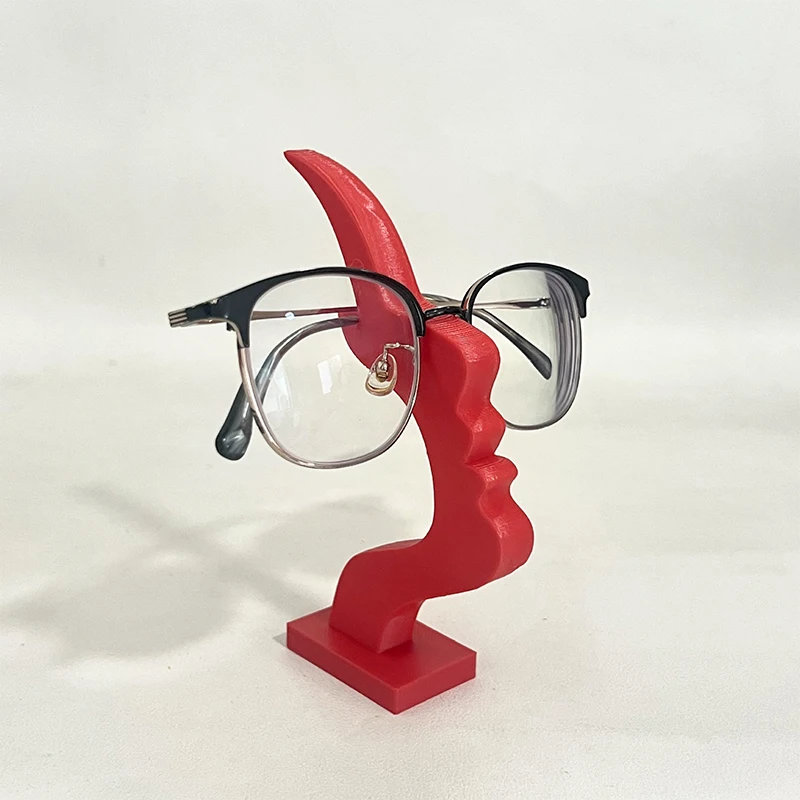 حامل نظارات، حامل نظارات على شكل شريط، وجه جانبي بشري، مثير للاهتمام، حامل نظارات بسيط، زينة