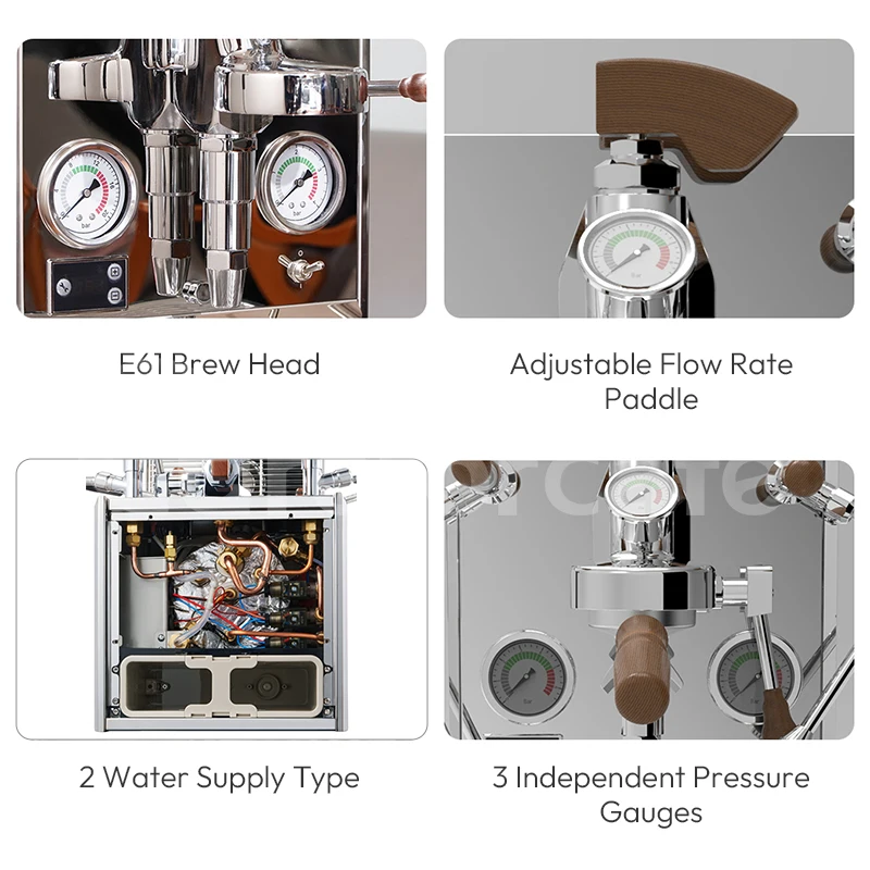 Express Stainless Steel Single Head Coffee Makers Espresso Coffee Machine Rocket Professional Commercial E61 Espresso Machine