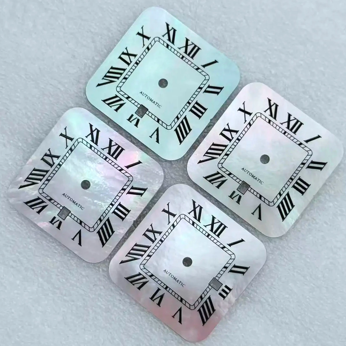 23.5mm NH05 Shell Watch Dial No Logo Square Roman Markers for Movement Lady Case Mod Parts Shell Material Dial