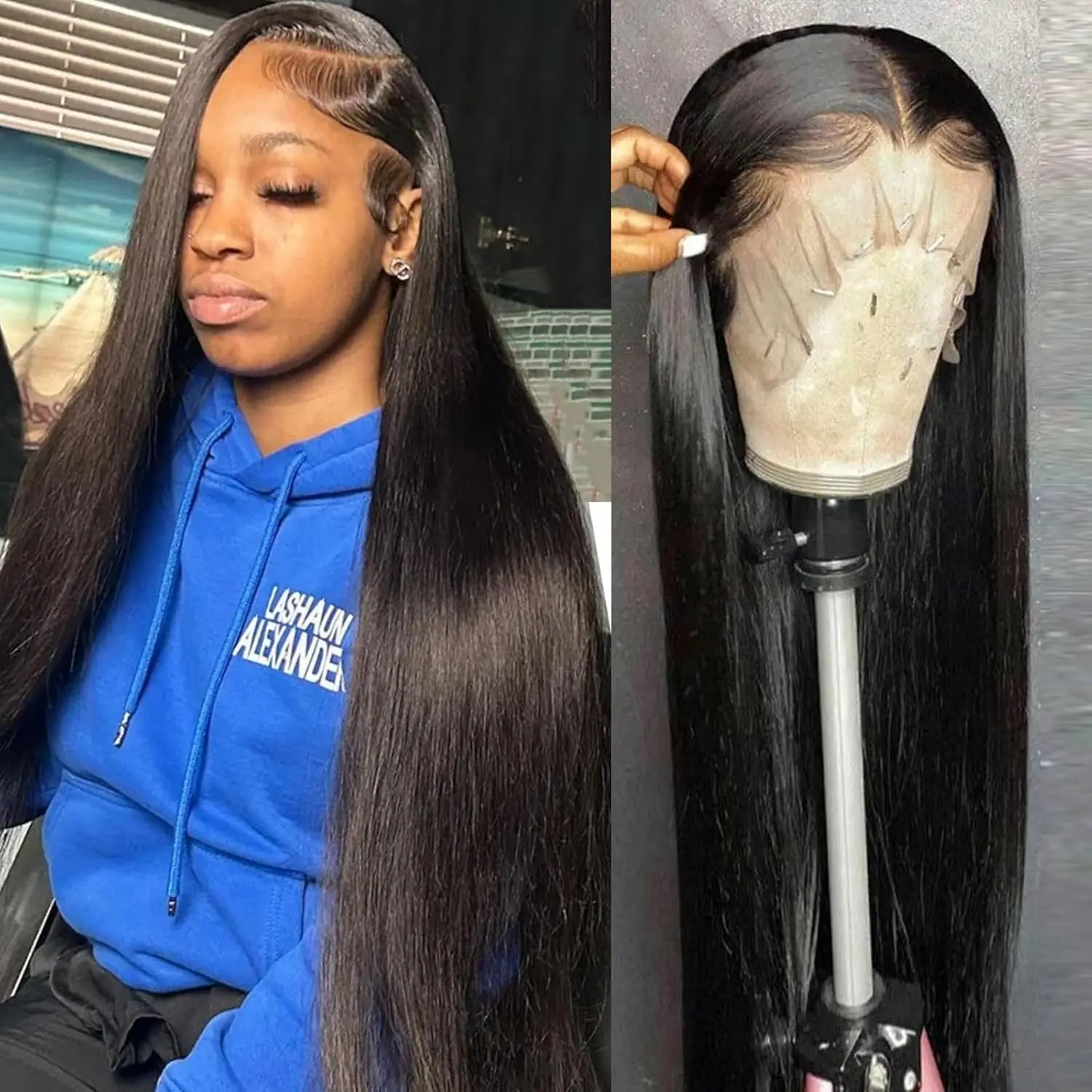 

30 40 Inch Bone Straight 13x6 Hd Lace Frontal Wigs Human Hair For Brazilian Women Pre Plucked With Baby Hair 13x4 Lace Front Wig