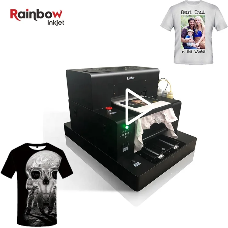 

Vivid effect dtg garment digital flatbed t-shirt printer with L1800 for textile material with free rotary printing sevice